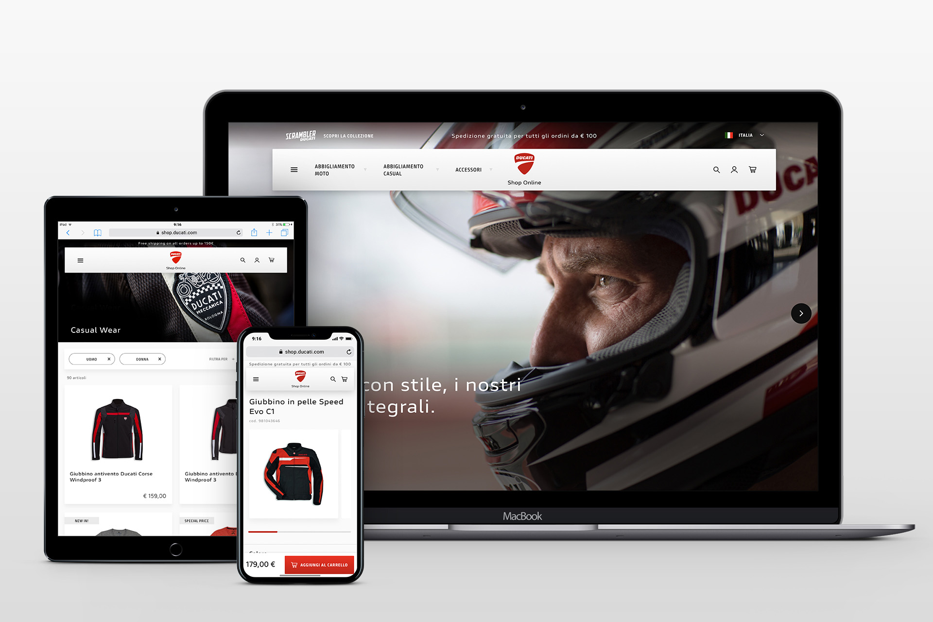 Nova Ducati E-shop já está online
